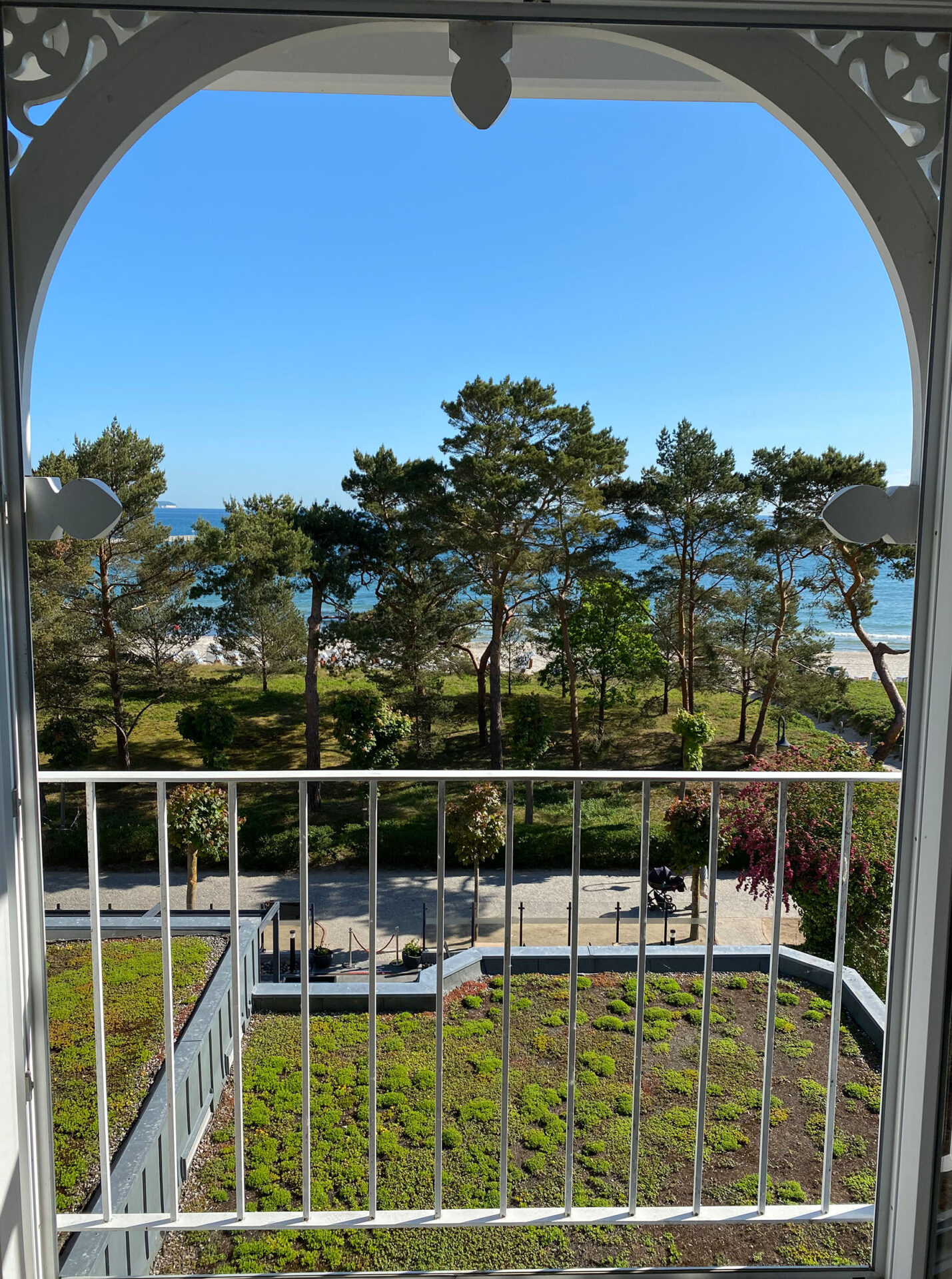 Blick auf den Strand von Binz