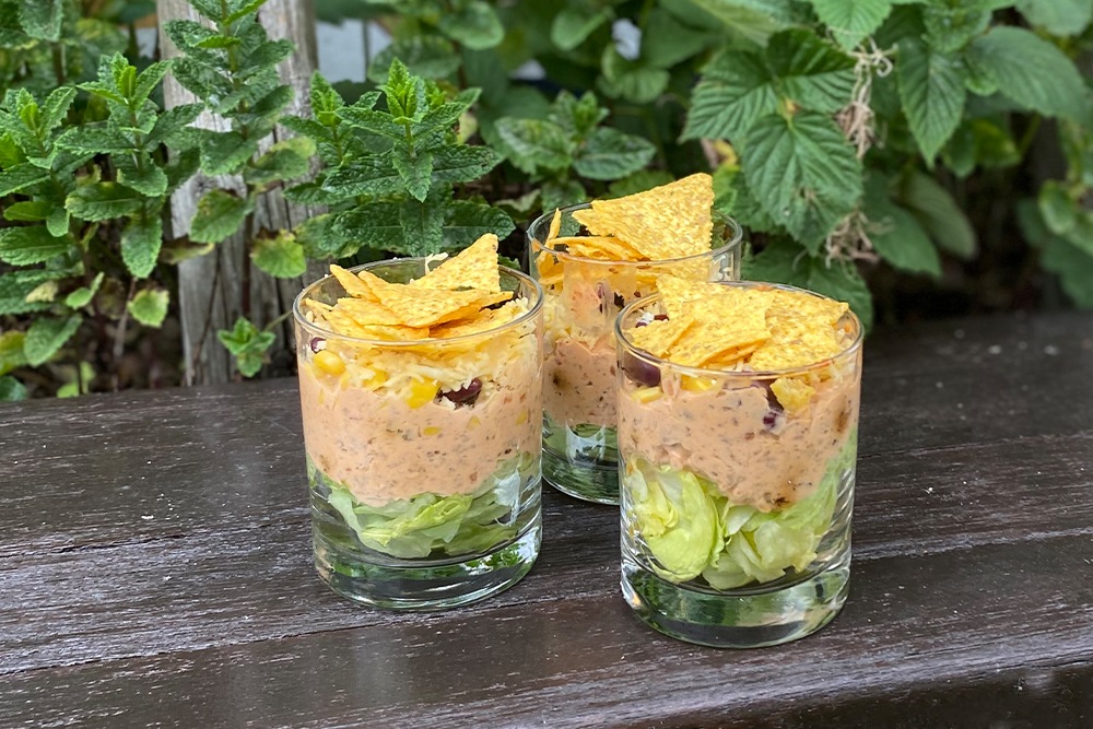 Taco-Salat im Glas