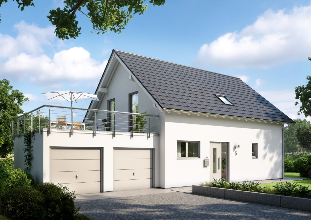 Die Garage mit dem Haus verbinden - optisch kombinieren