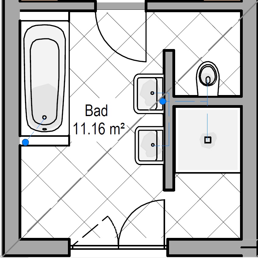 Grundriss T-Lösung Bad