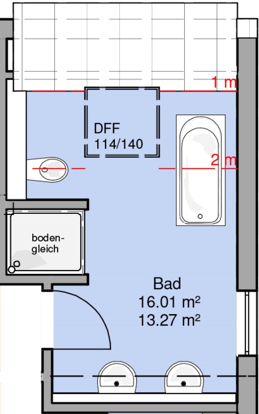 Badplanung unter der Dachschräge