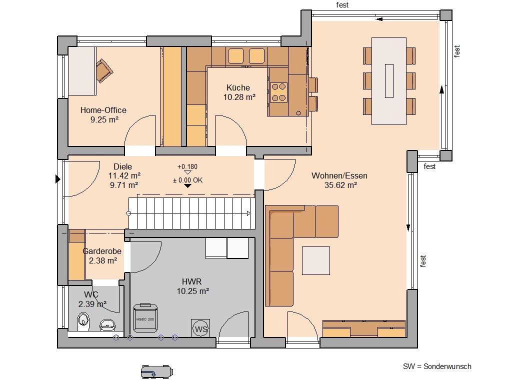 Familienhaus Allea Grundriss Erdgeschoss