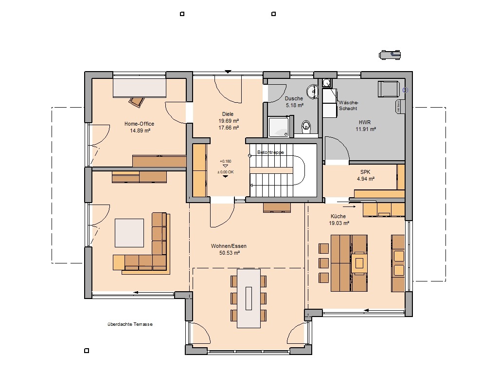 Familienhaus Maxime Grundriss Erdgeschoss