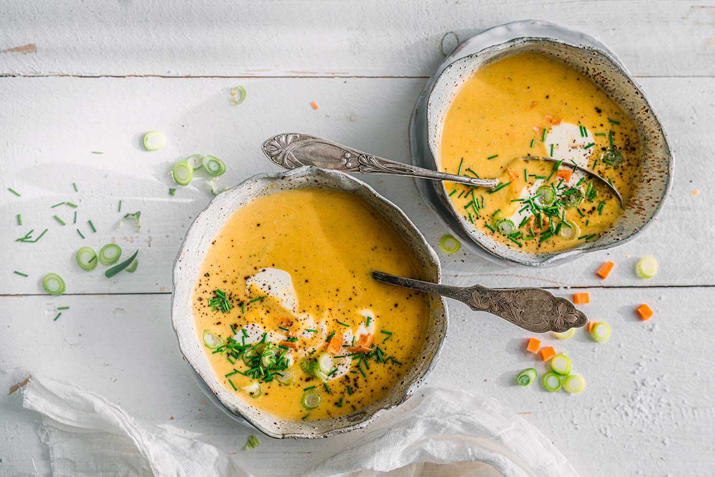 Frühlingszwiebel-Süsskartoffelsuppe