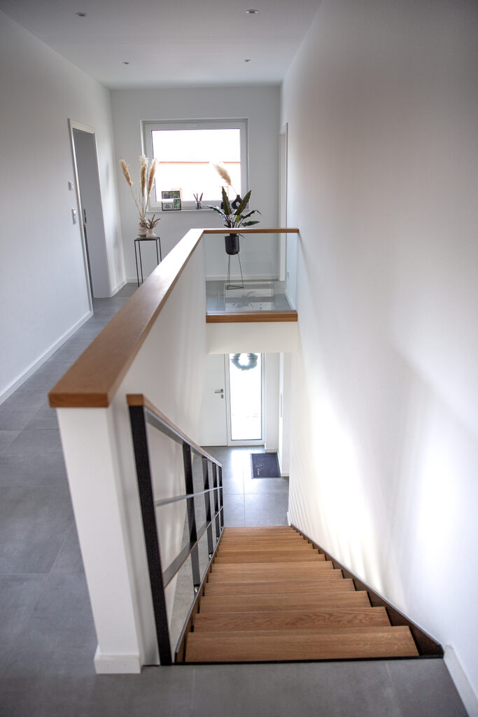 Hausplanung Treppe von oben