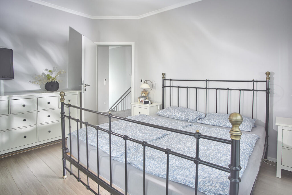 Haus mit Pultdach Schlafzimmer